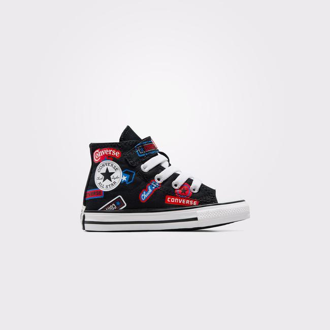  Converse Chuck Taylor All Star Easy On Stickers Çocuk Siyah Sneaker