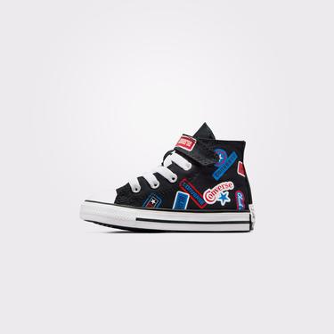 Converse Chuck Taylor All Star Easy On Stickers Çocuk Siyah Sneaker