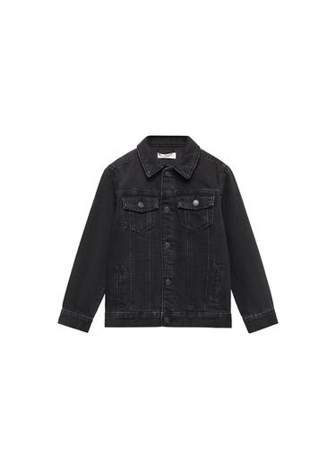  Mango Çocuk Cepli Denim Ceket Siyah Denim