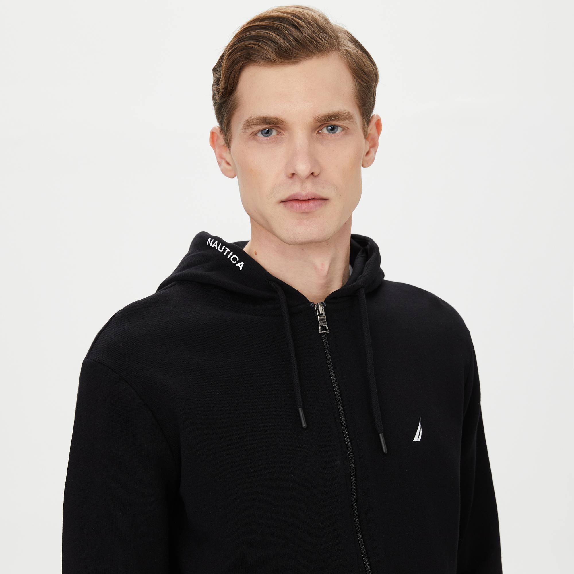 Nautica Erkek Siyah Standart Fit Sweatshirt