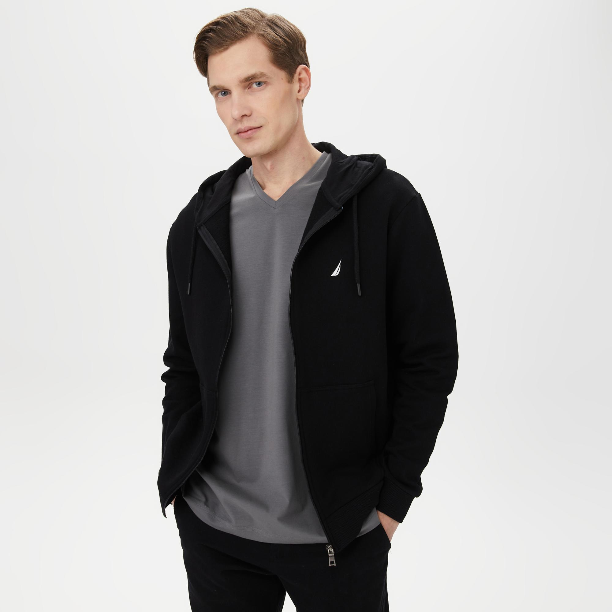 Nautica Erkek Siyah Standart Fit Sweatshirt