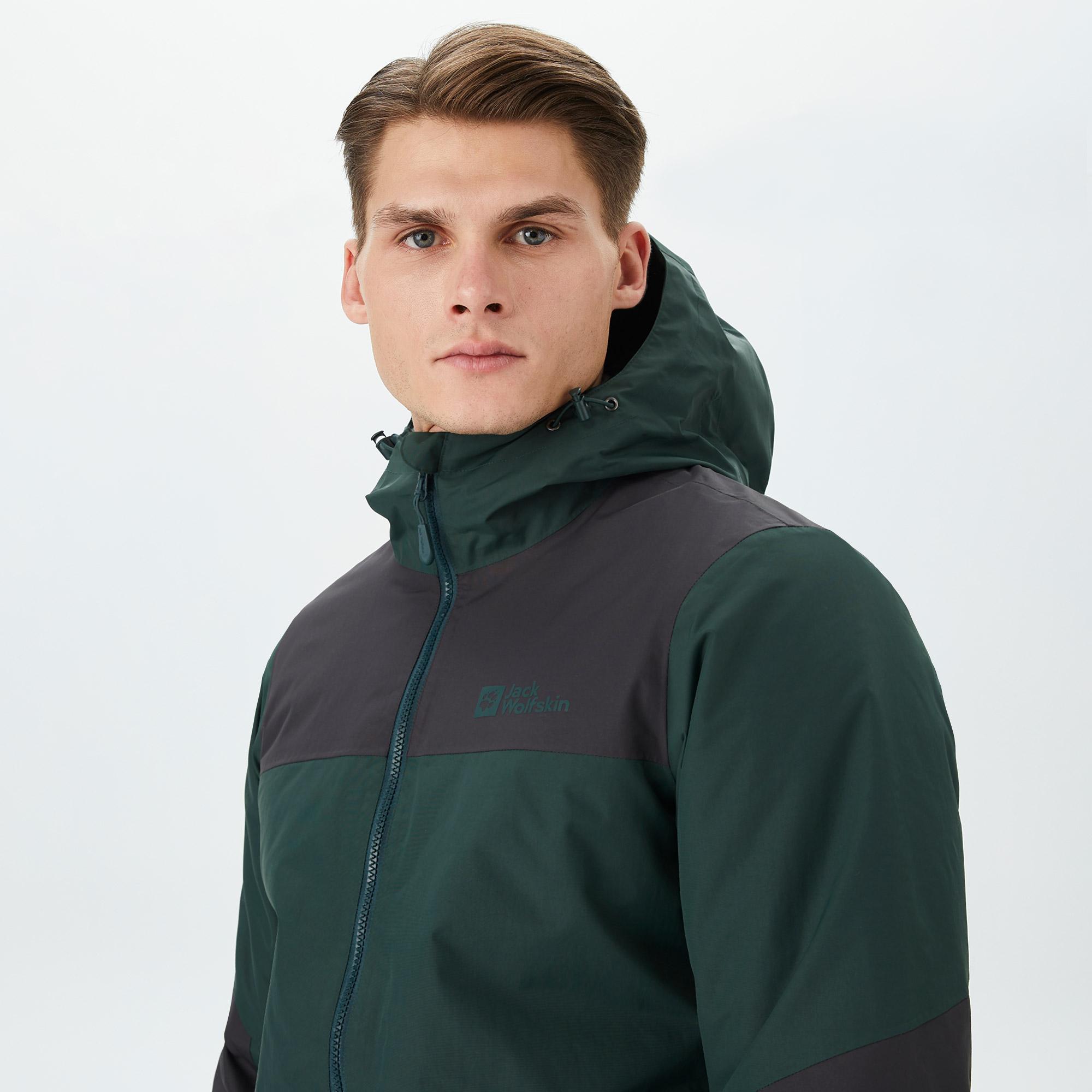 Jack Wolfskin Jasper Ins Erkek Yeşil Outdoor Montu