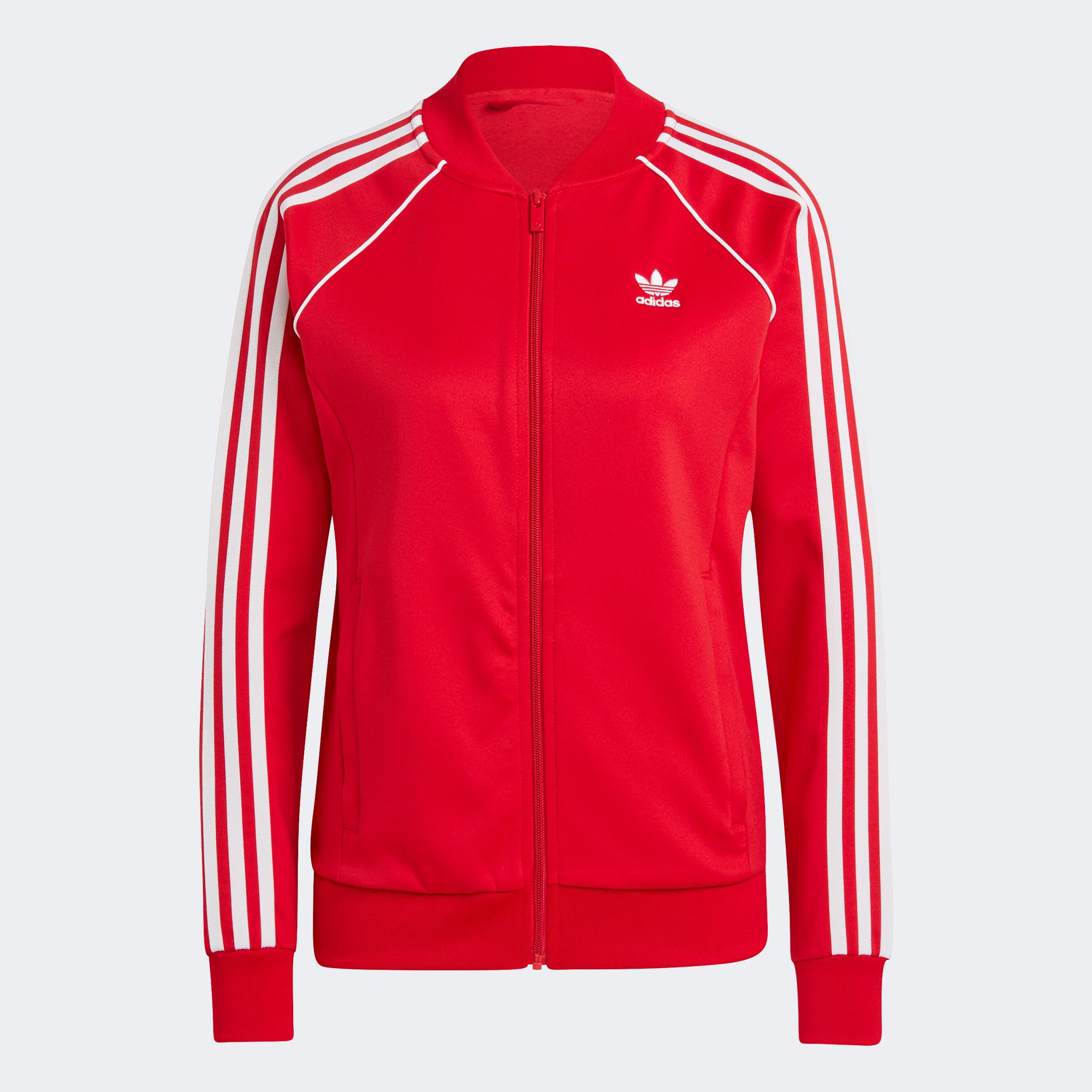 adidas Adicolor Classics Kadın Kırmızı Sweatshirt