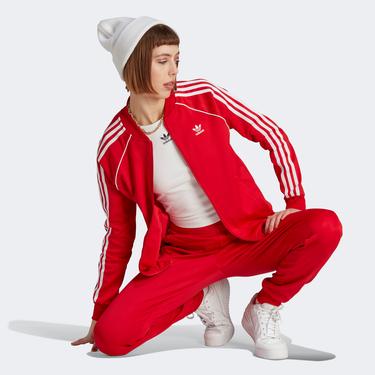  adidas Adicolor Classics Kadın Kırmızı Sweatshirt