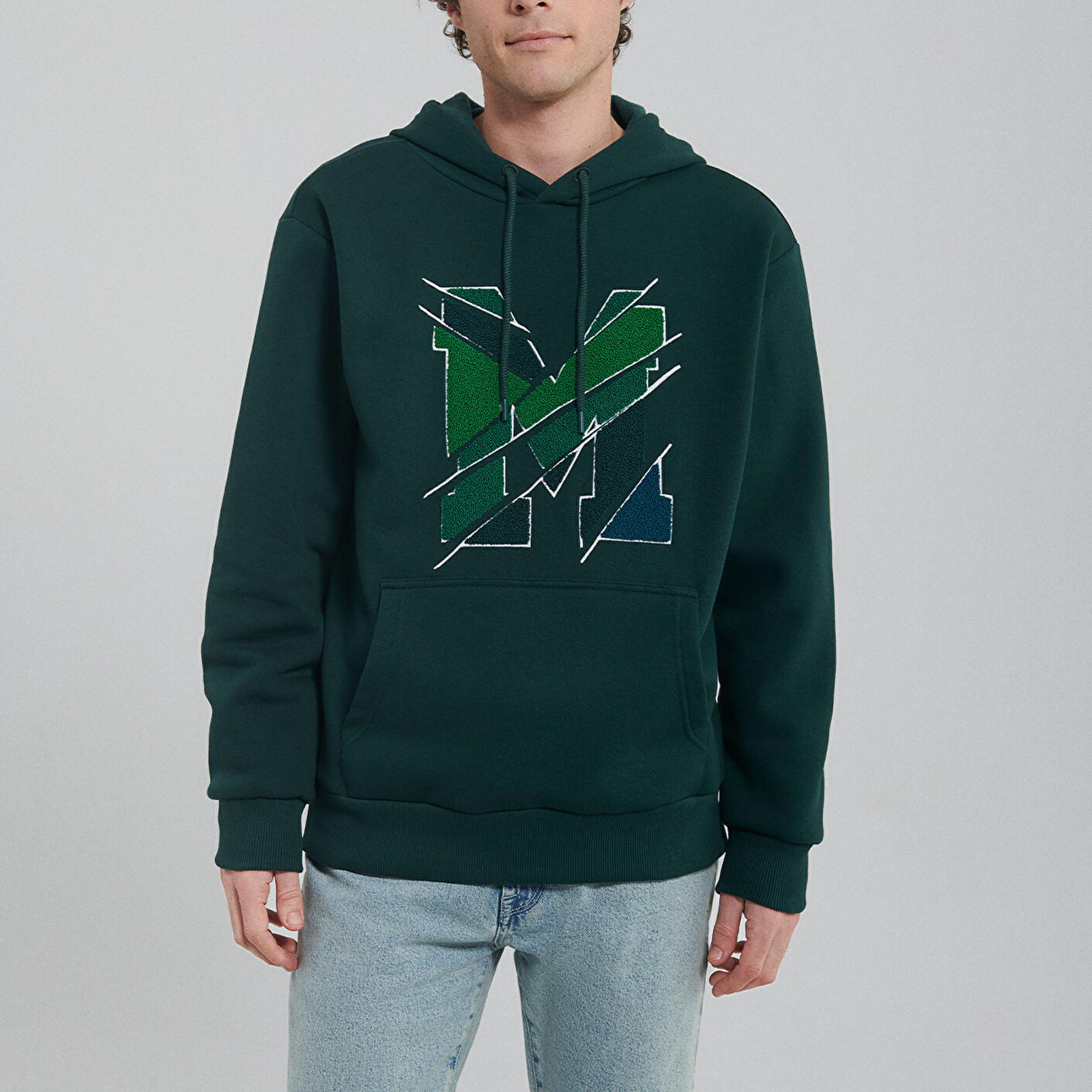 Mavi M Baskılı Yeşil Sweatshirt 0S10106-81570