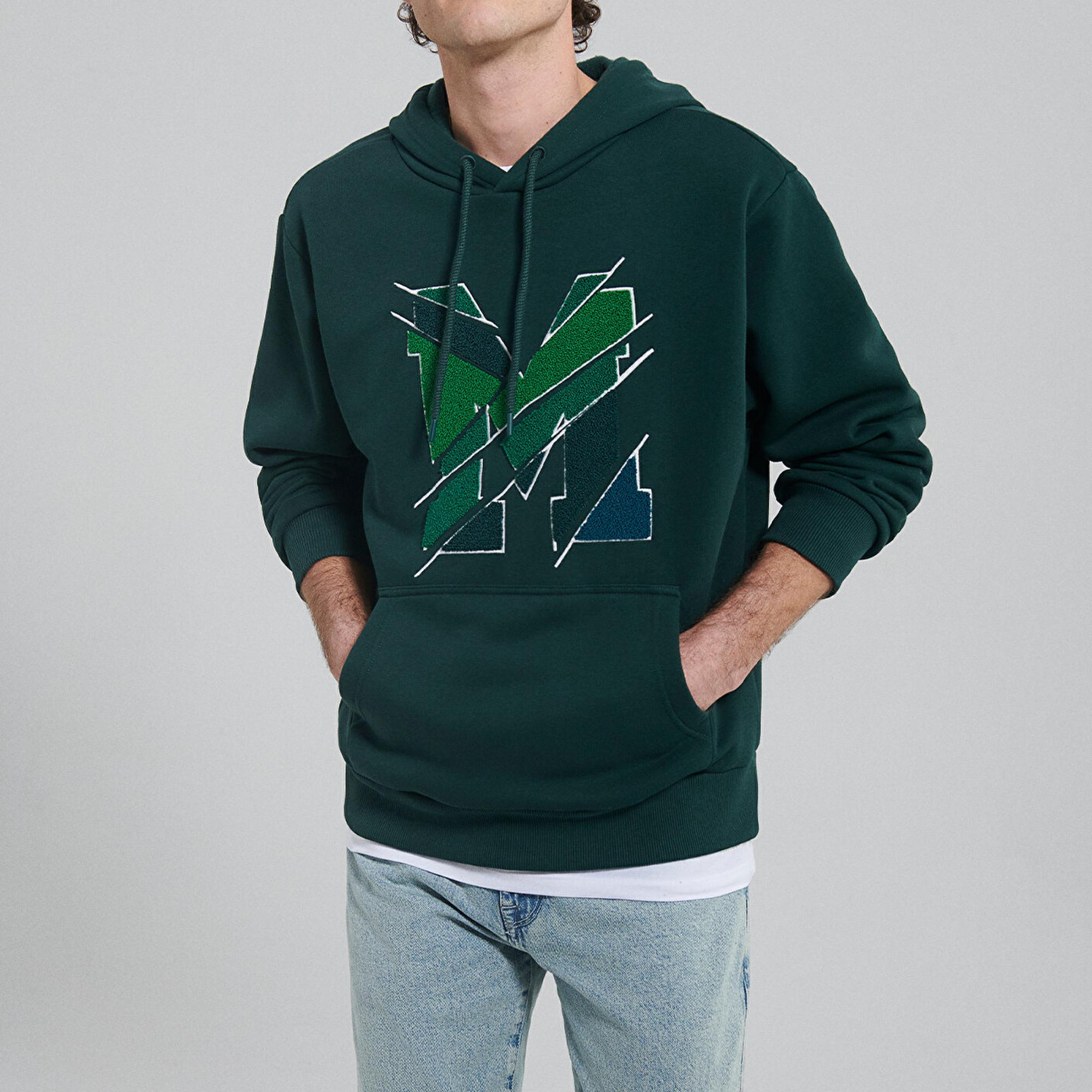 Mavi M Baskılı Yeşil Sweatshirt 0S10106-81570