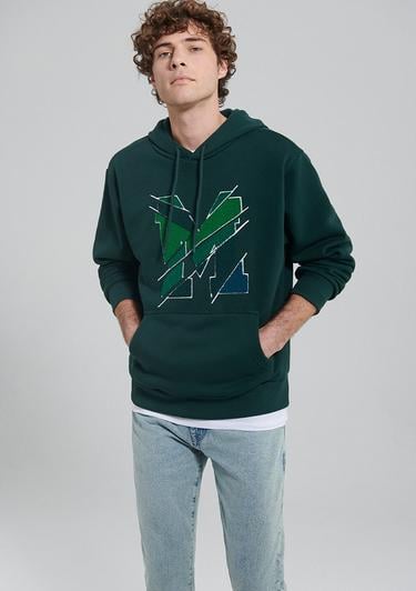  Mavi M Baskılı Yeşil Sweatshirt 0S10106-81570