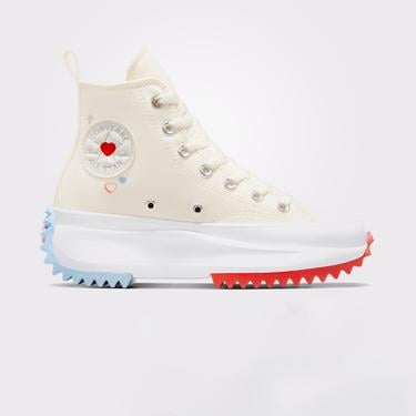  Converse Run Star Hike Platform Y2K Heart Unisex Krem Sneaker