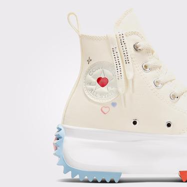  Converse Run Star Hike Platform Y2K Heart Unisex Krem Sneaker