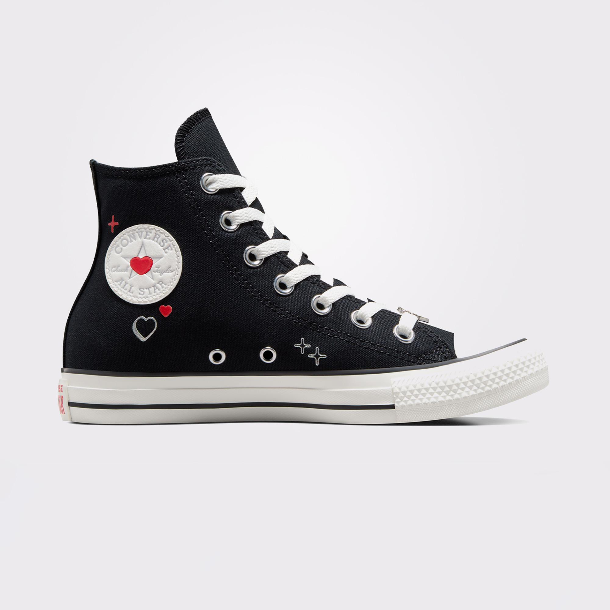 Converse Chuck Taylor All Star Y2K Heart Kadın Siyah Sneaker