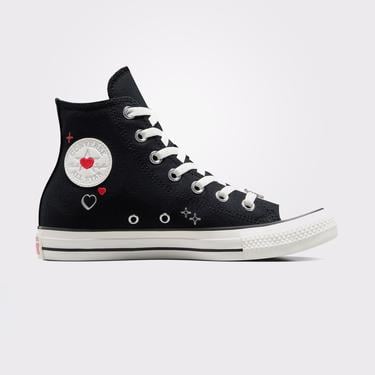 Converse Chuck Taylor All Star Y2K Heart Kadın Siyah Sneaker