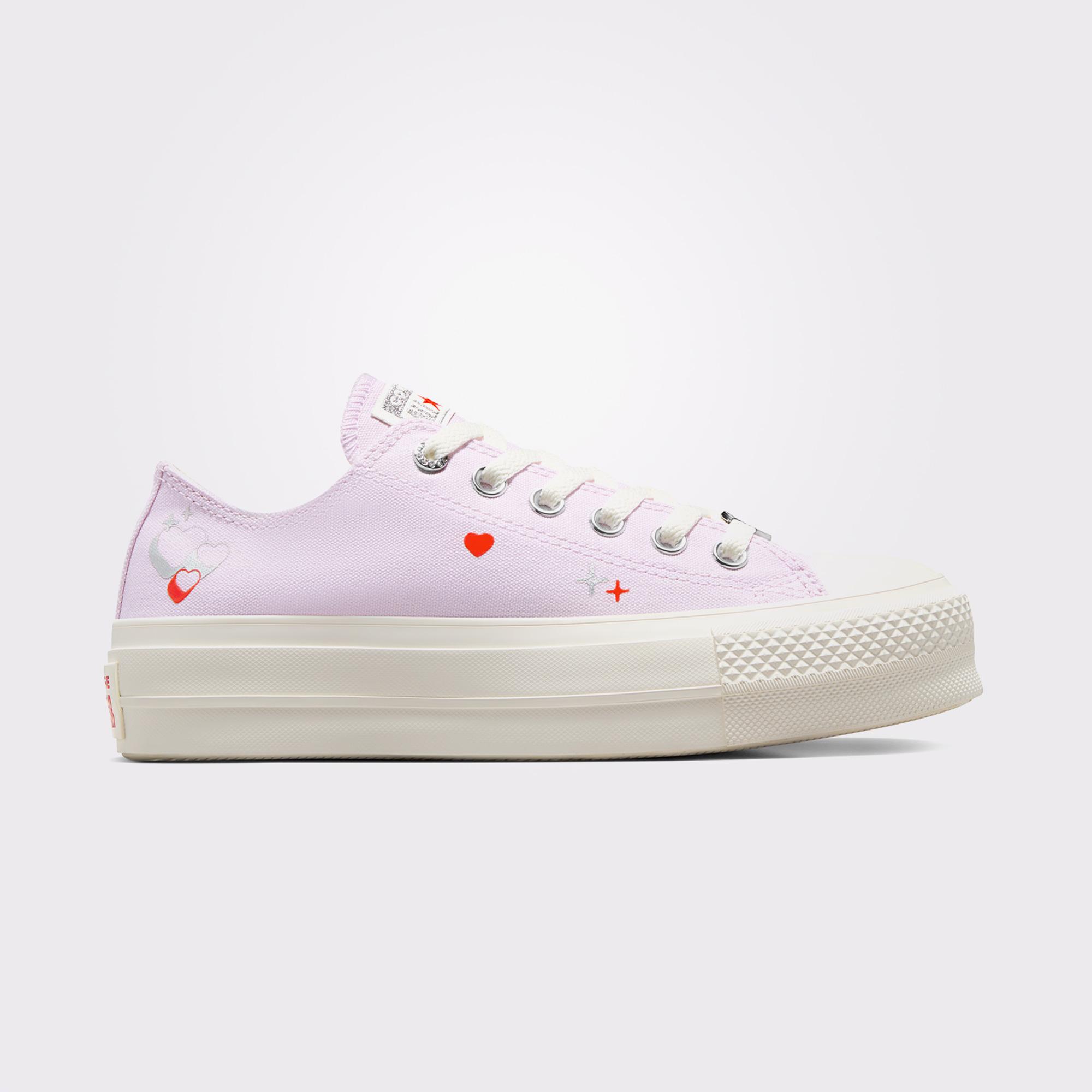 Converse Chuck Taylor All Star Lift Platform Y2K Heart Kadın Lila Sneaker