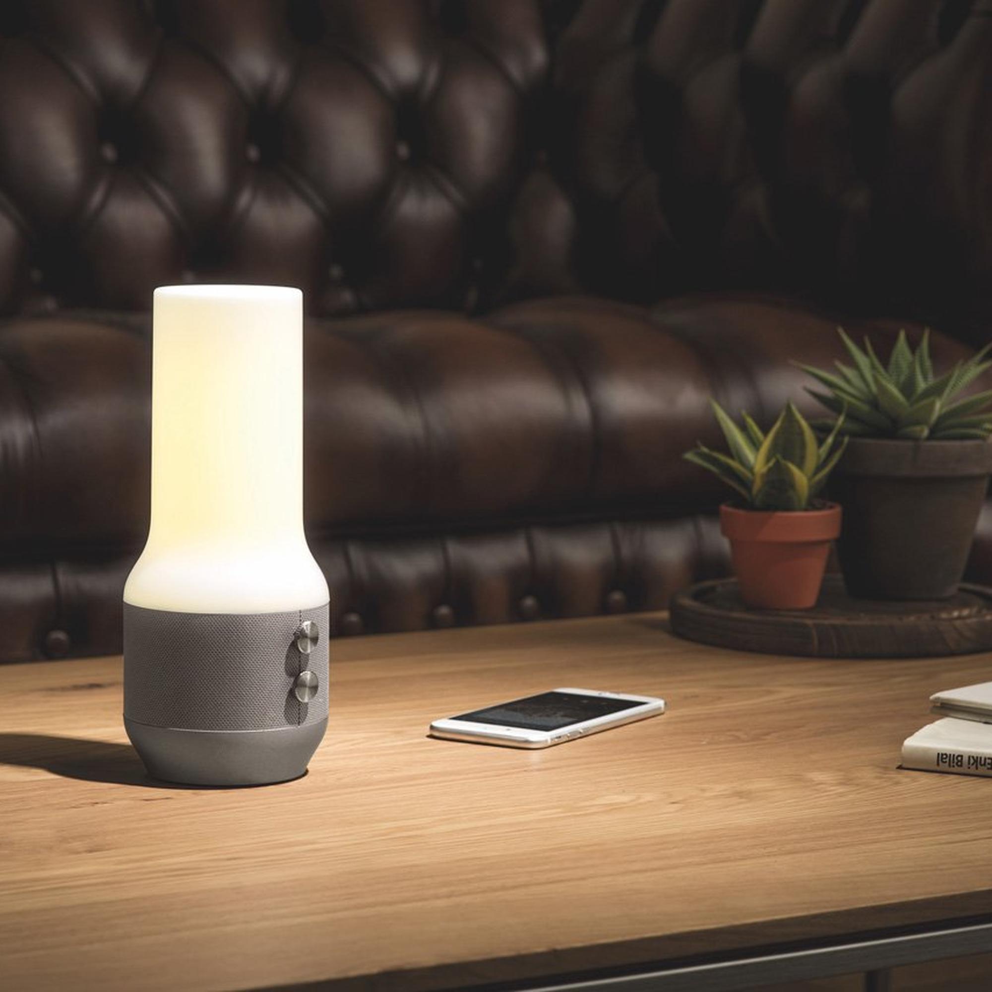 Lexon Terrace + Led Lamba-BT Hoparlör-
Powerbank Metalik Gri