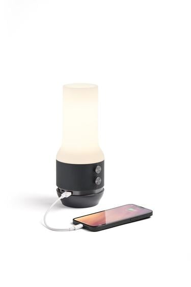  Lexon Terrace + Led Lamba-BT Hoparlör-
Powerbank Metalik Gri