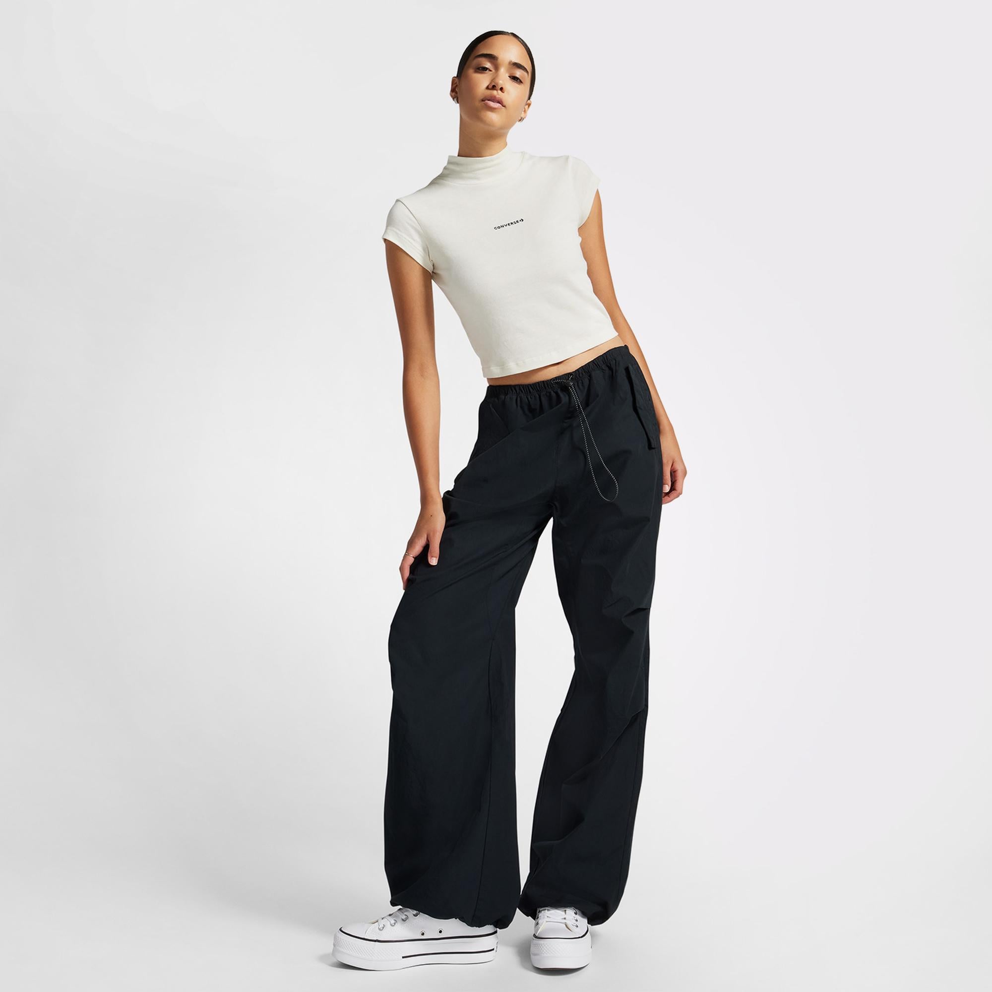 Converse Wordmark Kadın Krem Top T-Shirt