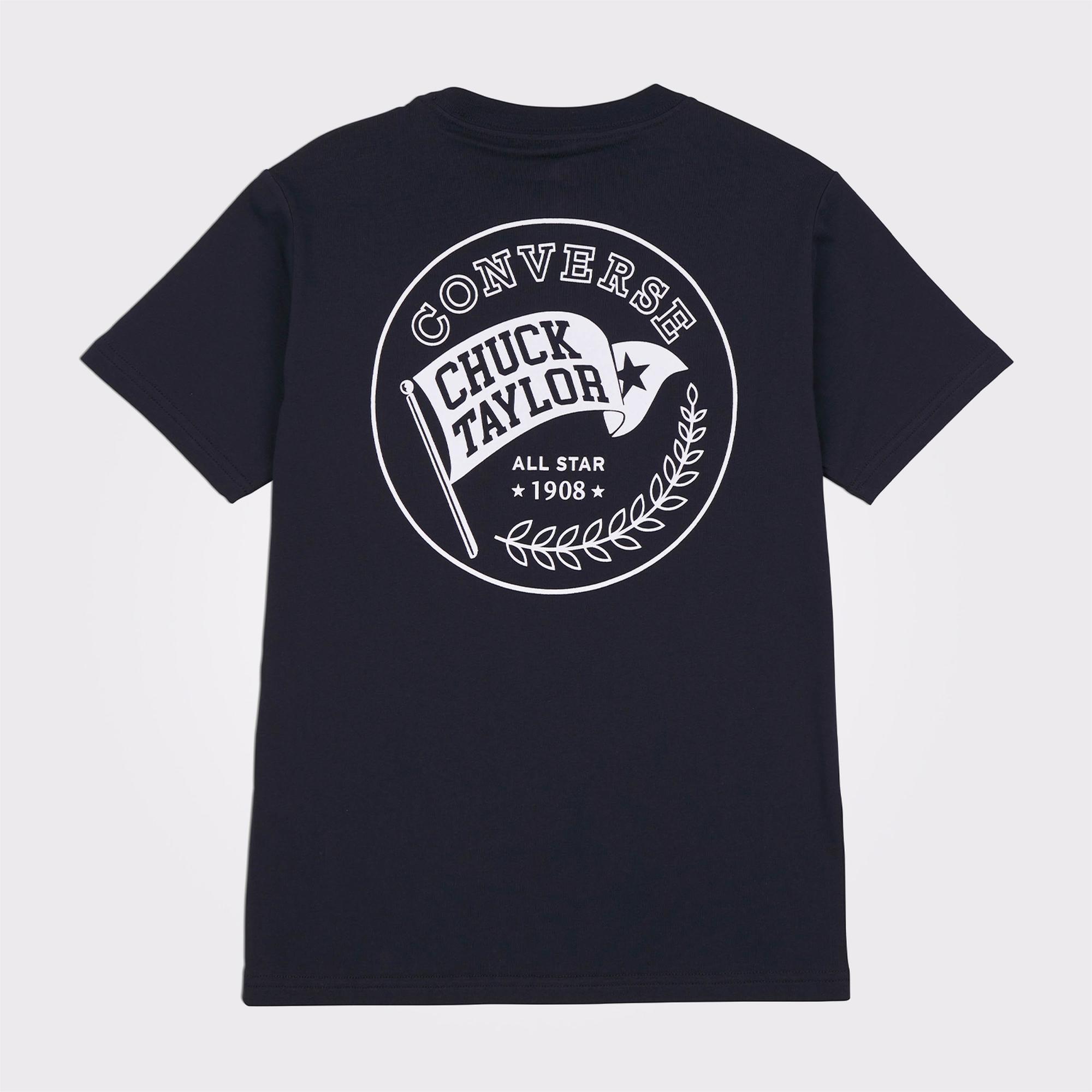 Converse Retro Flag Kadın Siyah T-Shirt