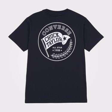  Converse Retro Flag Kadın Siyah T-Shirt