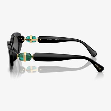  Swarovski 0SK6002 Acetate Kadın Siyah Güneş Gözlüğü