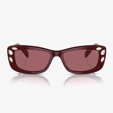  Swarovski 0SK6008 Acetate Kadın Bordo Güneş Gözlüğü