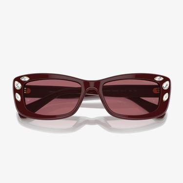  Swarovski 0SK6008 Acetate Kadın Bordo Güneş Gözlüğü