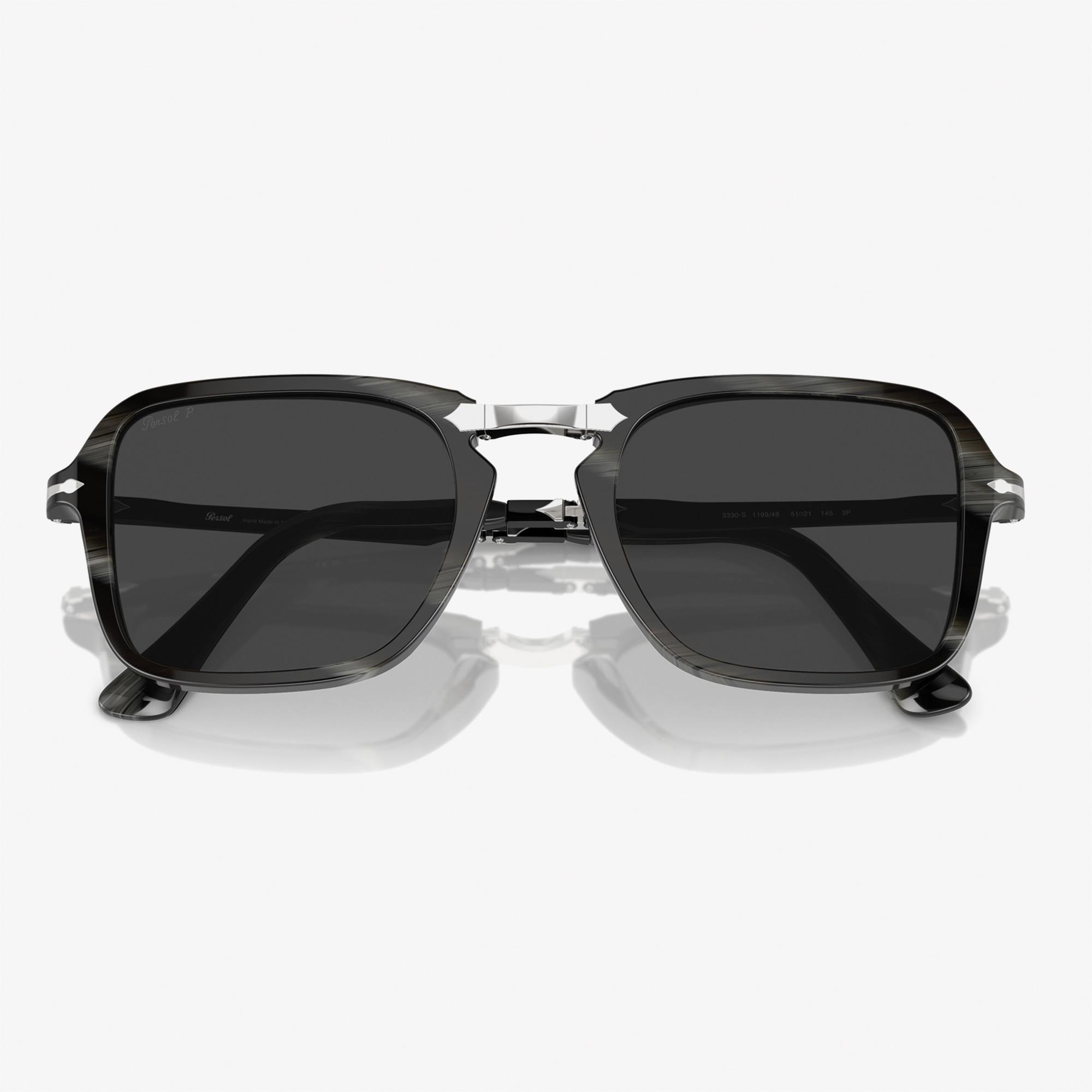 PERSOL 0PO3330S Acetate Unisex Siyah Güneş Gözlüğü