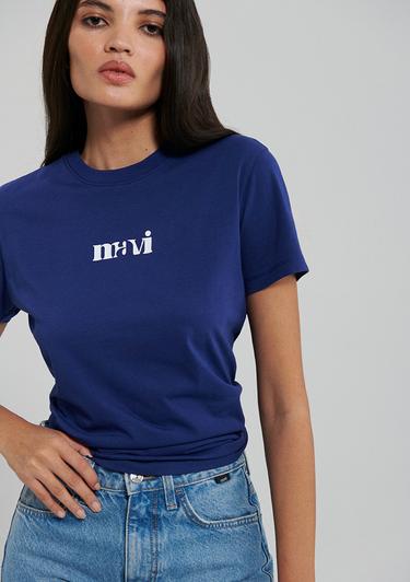  Mavi Mavi Baskılı Lacivert Tişört Regular Fit / Normal Kesim 1612241-70722