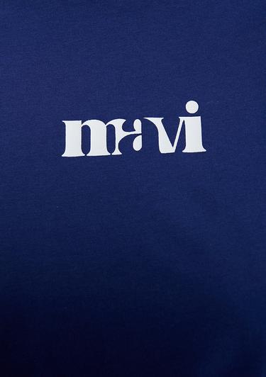  Mavi Mavi Baskılı Lacivert Tişört Regular Fit / Normal Kesim 1612241-70722