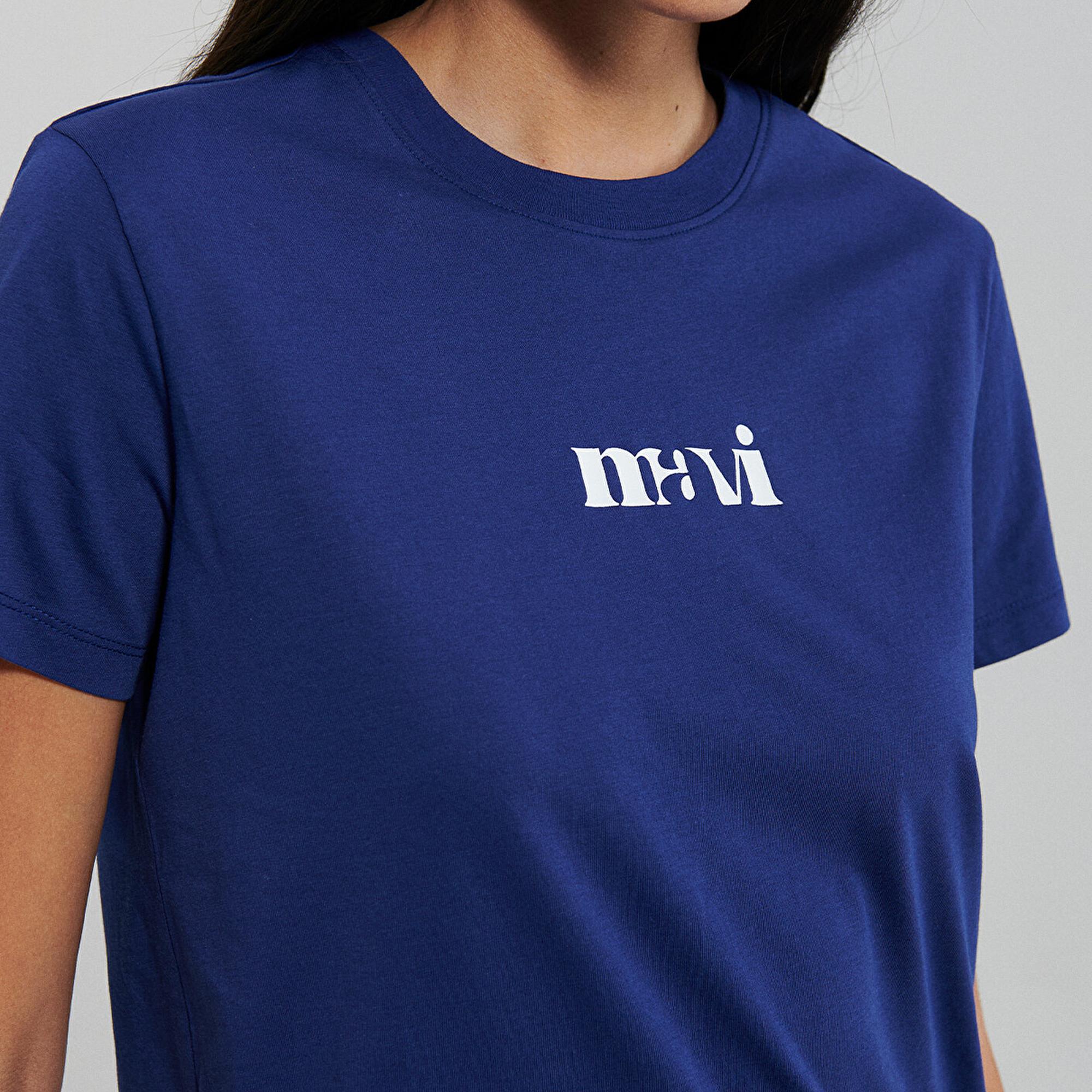 Mavi Mavi Baskılı Lacivert Tişört Regular Fit / Normal Kesim 1612241-70722