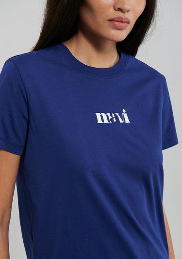  Mavi Mavi Baskılı Lacivert Tişört Regular Fit / Normal Kesim 1612241-70722
