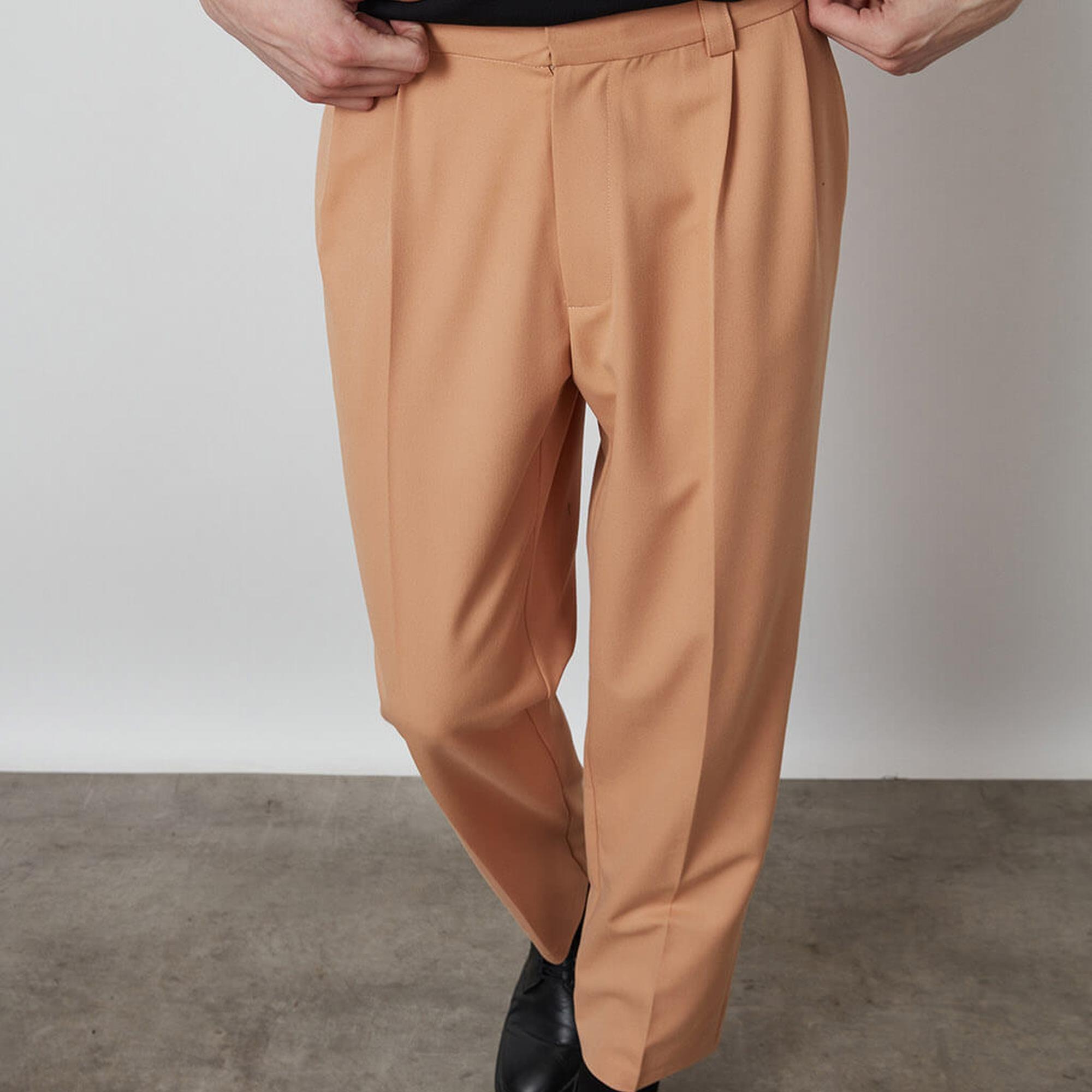 İki Pile Slim Pantolon