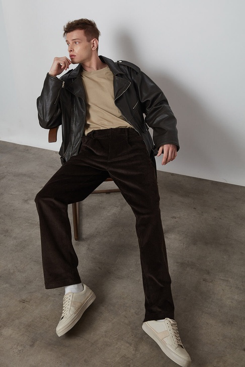  Tek Pile Kadife Pantolon