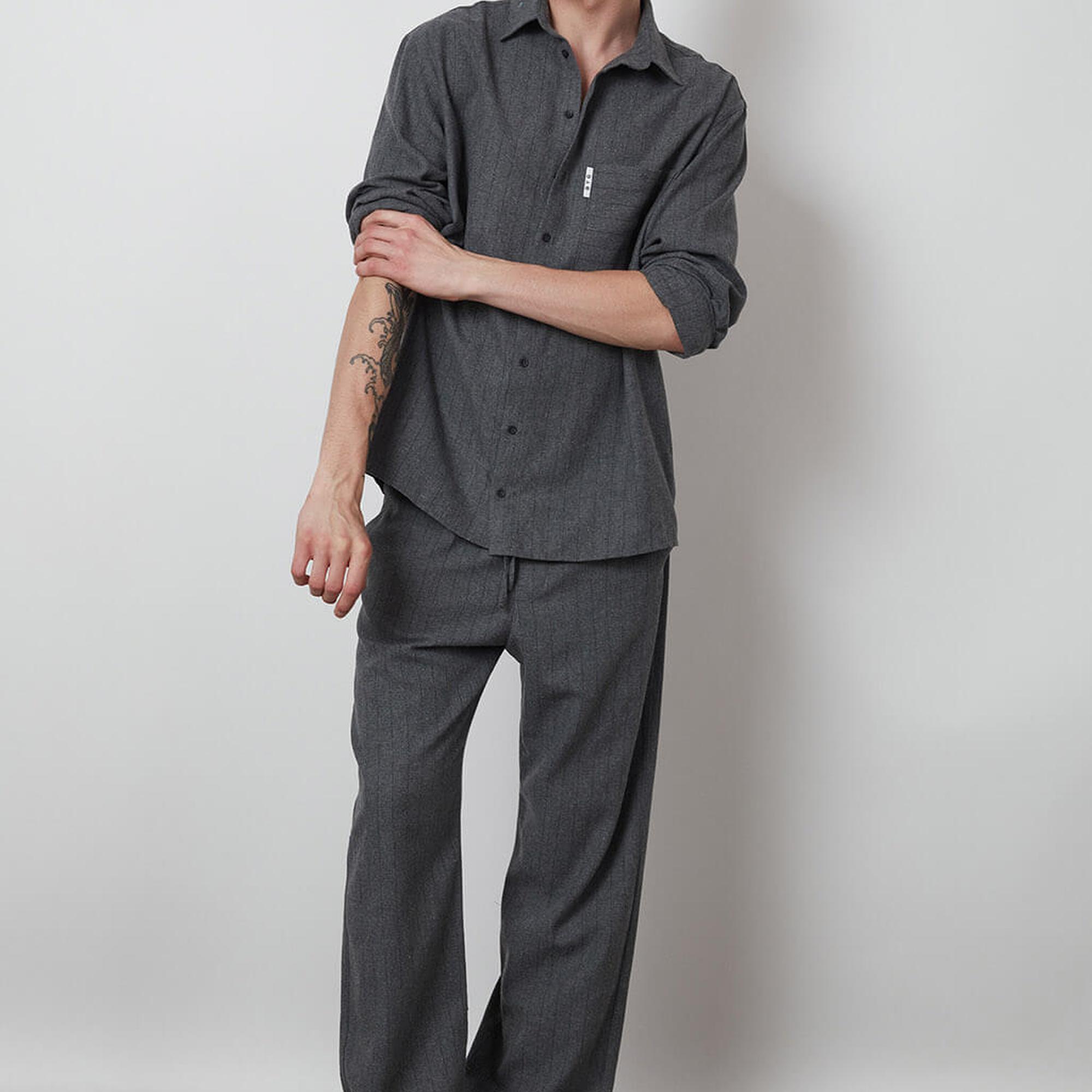 Oversize Çizgili Gömlek