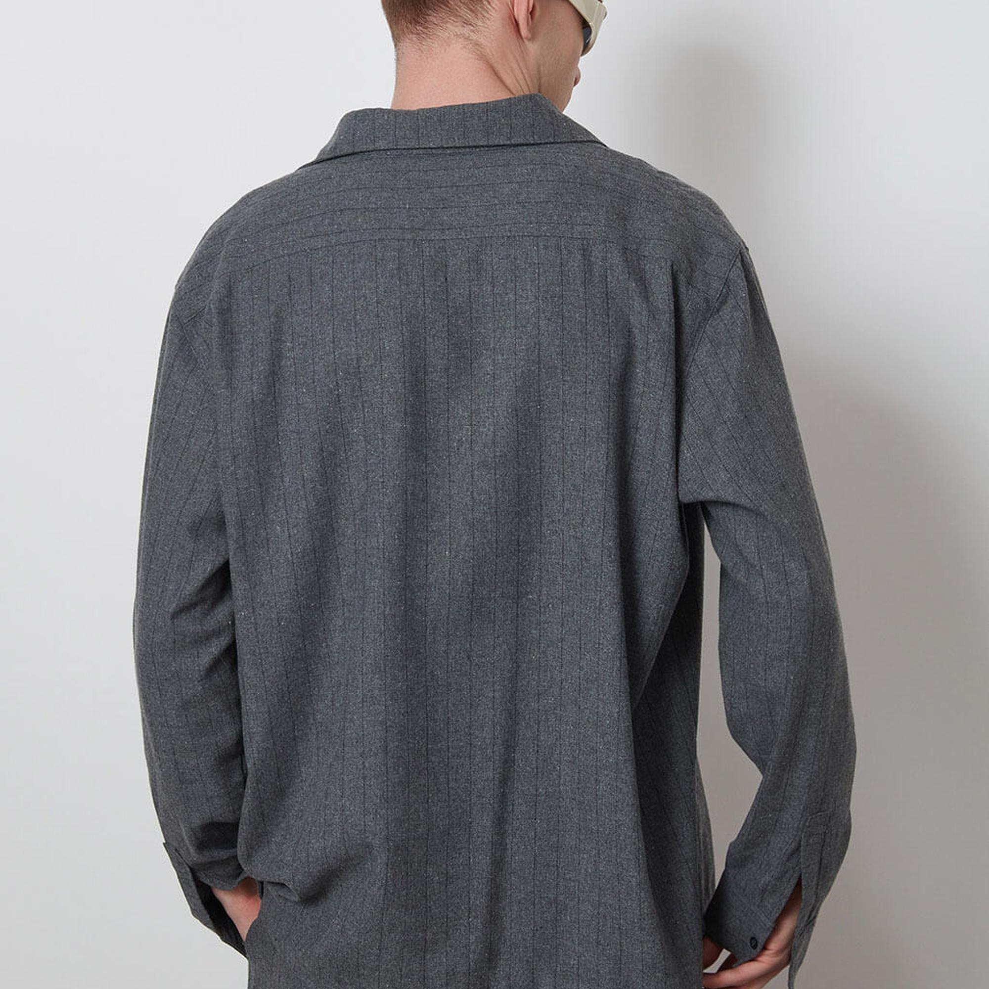 Oversize Çizgili Gömlek