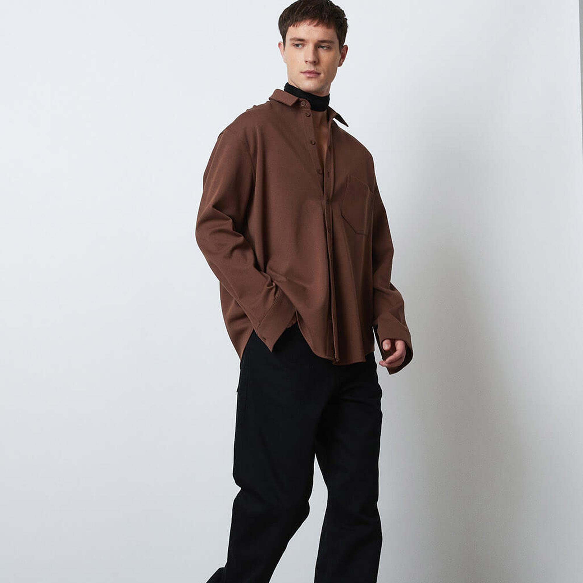 Örme Oversize Gömlek