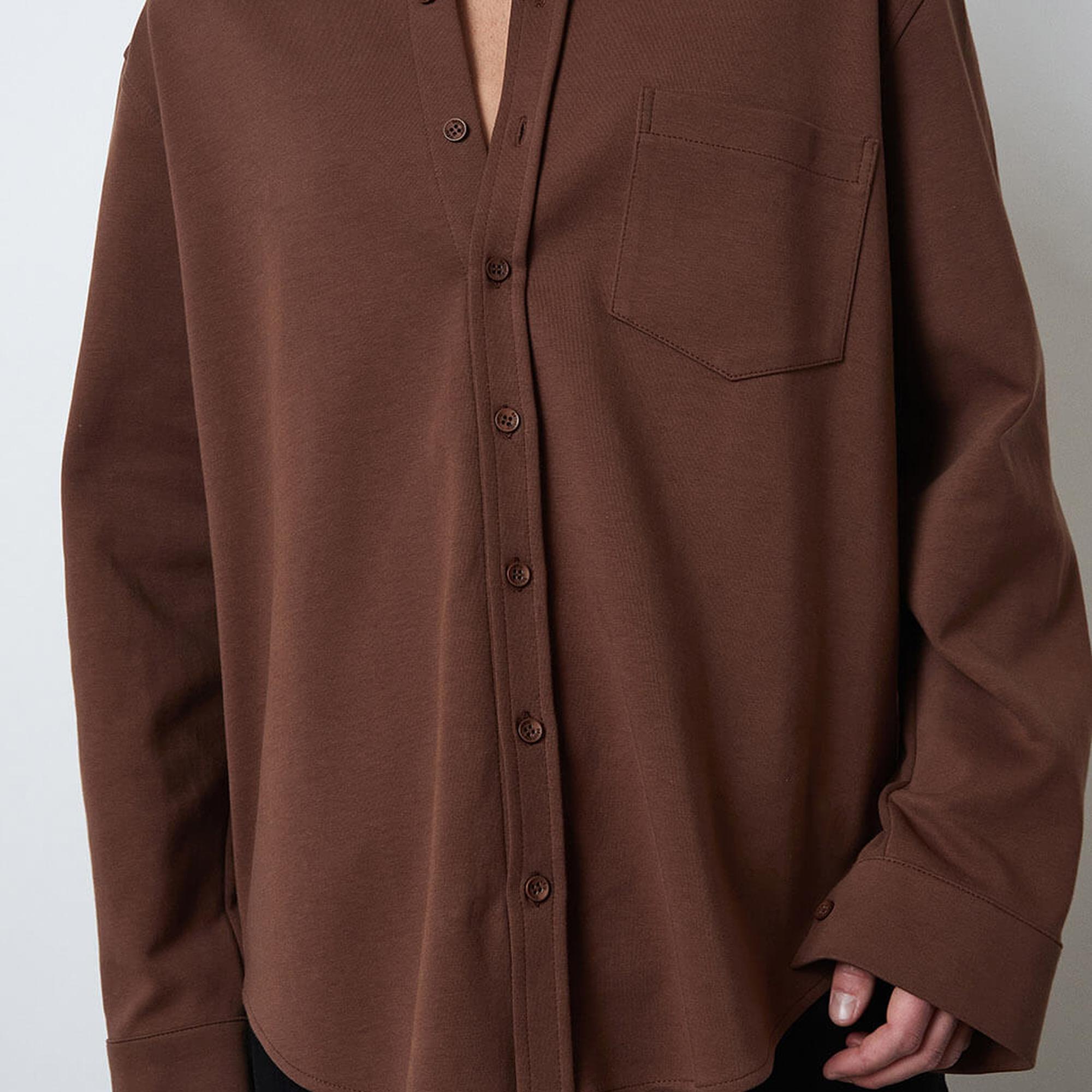 Örme Oversize Gömlek