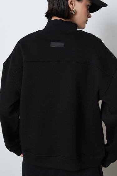  Fermuarlı Oversize Sweatshirt