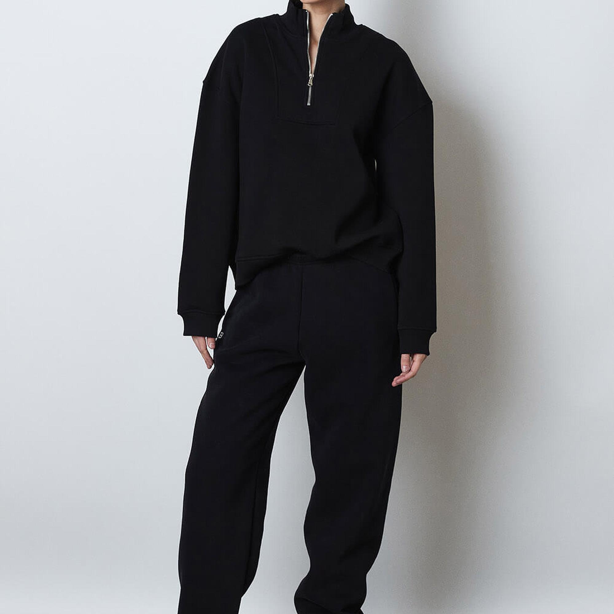 Fermuarlı Oversize Sweatshirt