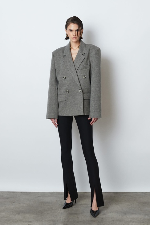  Örme Yırtmaçlı İspanyol Tayt