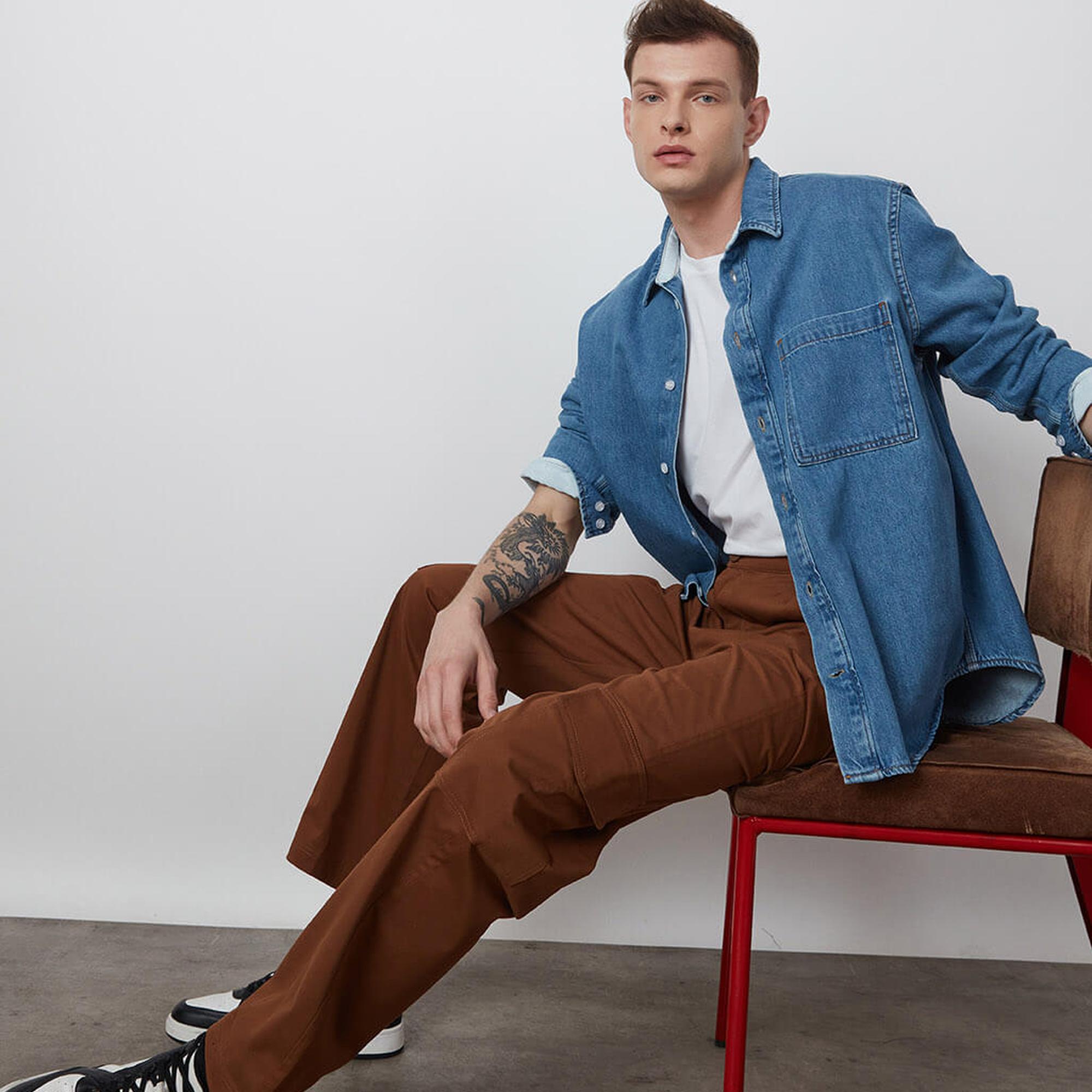 Gabardin Kargo Pantolon