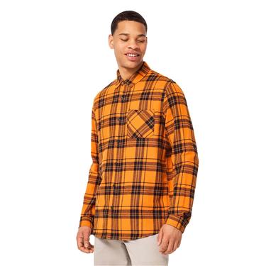  Oakley Podium Plaid Ls Flannel Erkek Turuncu Gömlek