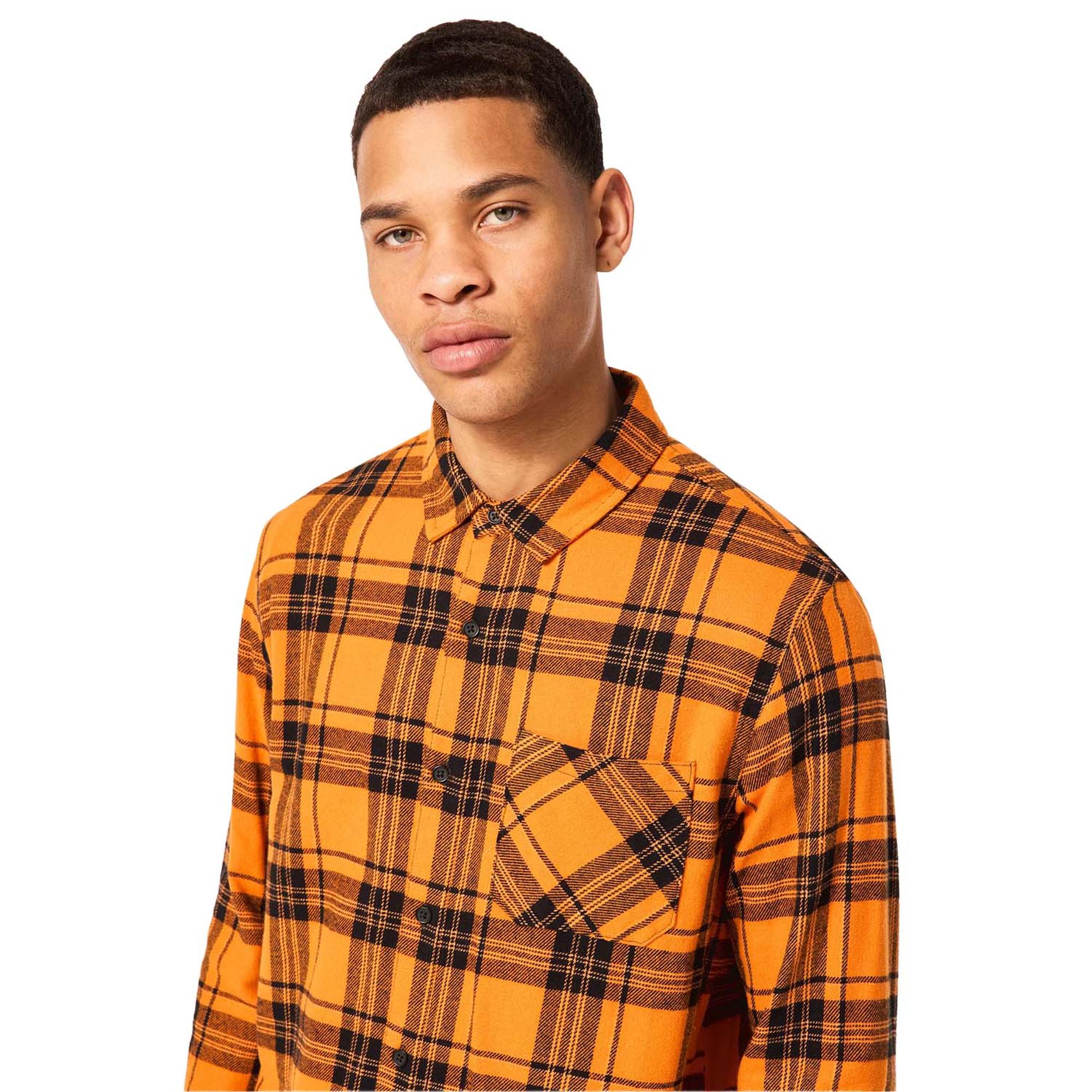 Oakley Podium Plaid Ls Flannel Erkek Turuncu Gömlek