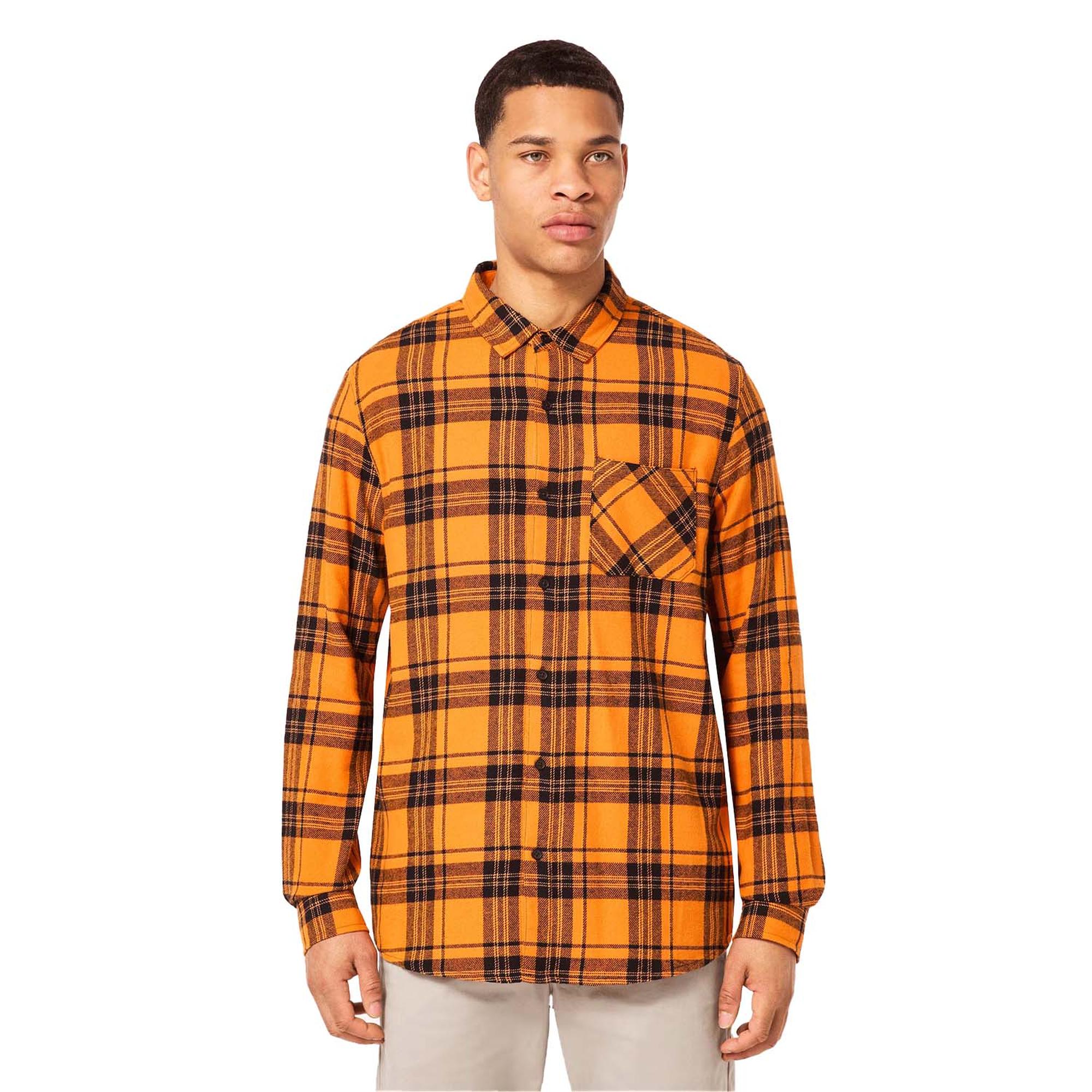 Oakley Podium Plaid Ls Flannel Erkek Turuncu Gömlek