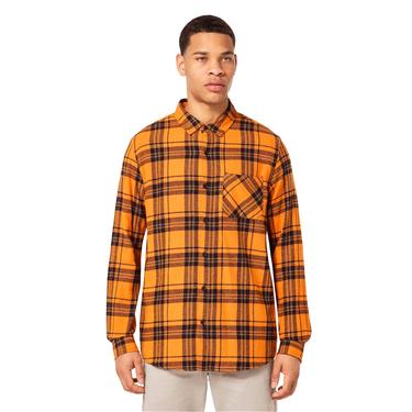  Oakley Podium Plaid Ls Flannel Erkek Turuncu Gömlek