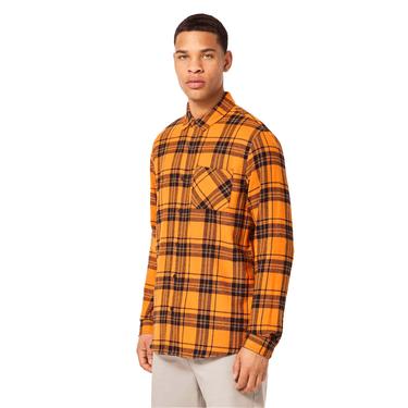  Oakley Podium Plaid Ls Flannel Erkek Turuncu Gömlek
