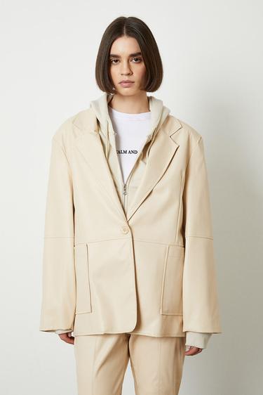  Oversize Deri Ceket
