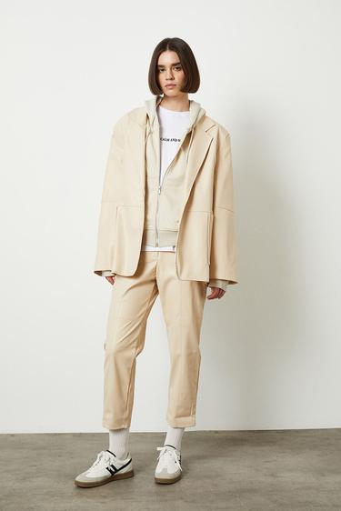  Oversize Deri Ceket