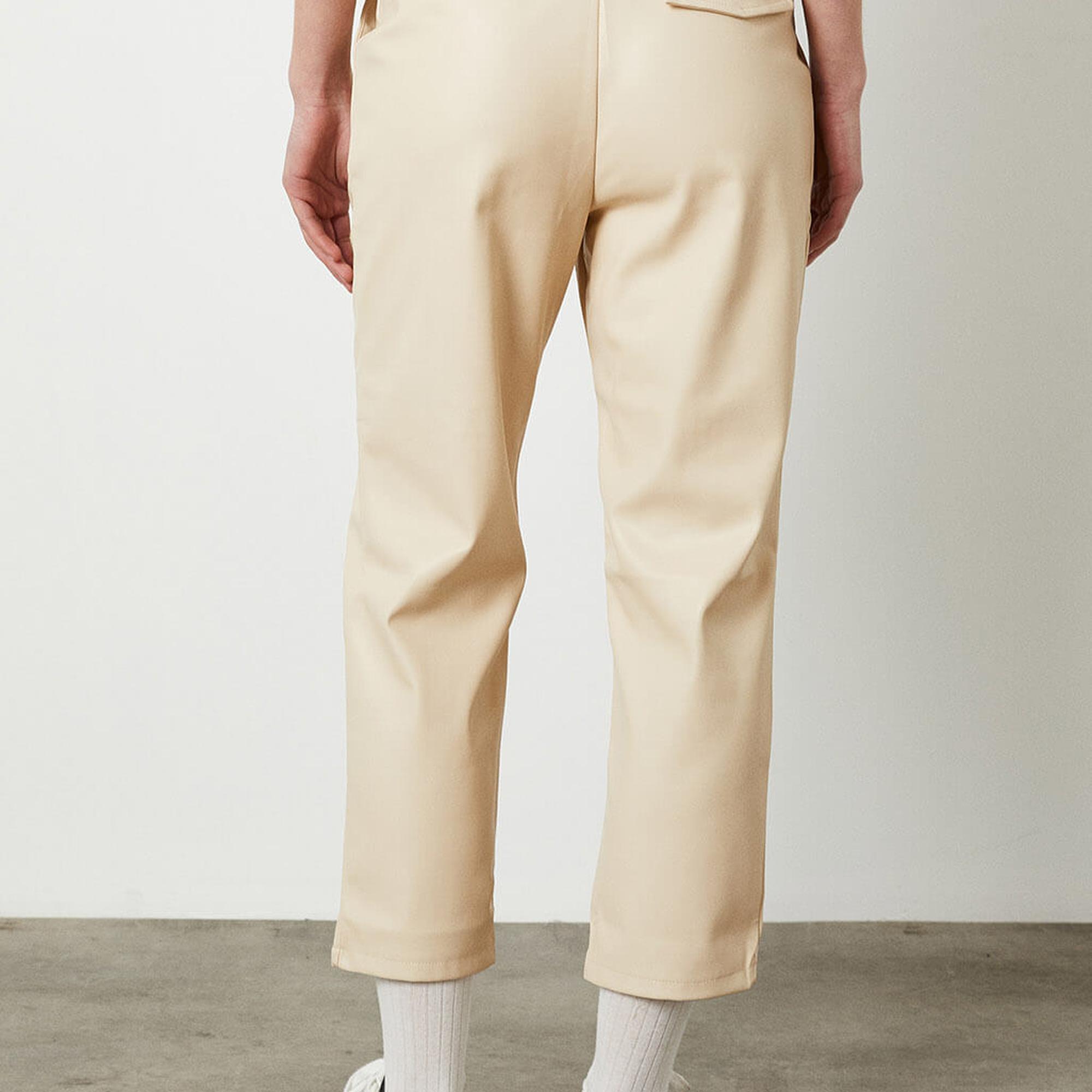 Dikişli Deri Pantolon