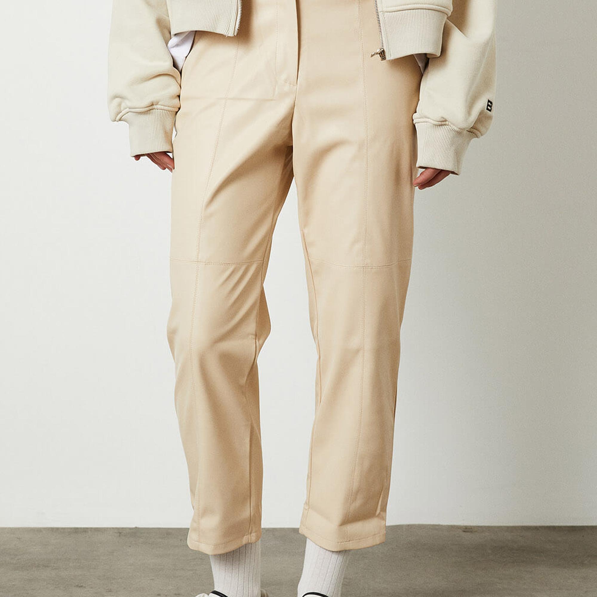 Dikişli Deri Pantolon