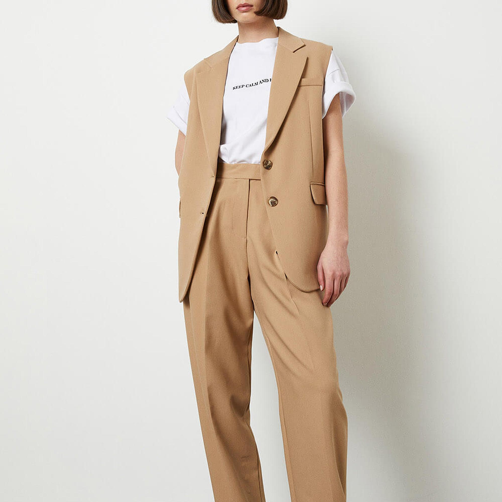 İki Pile Balon Pantolon