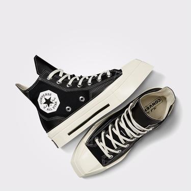  Converse Chuck 70 De Luxe Squared Unisex Siyah Platform Sneaker